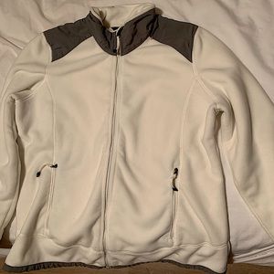 Eddie Bauer Women's White Full-Zip Fleece Jacket